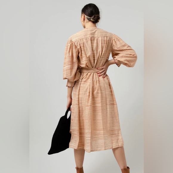 ULLA JOHNSON FIORA DRESS IN FAWN Size 0 - Picture 2 of 8